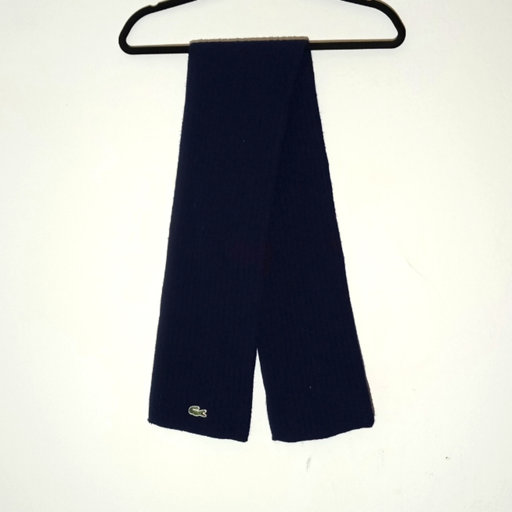 LACOSTE Winter Dark Navy Scarf - Picture 1 of 2